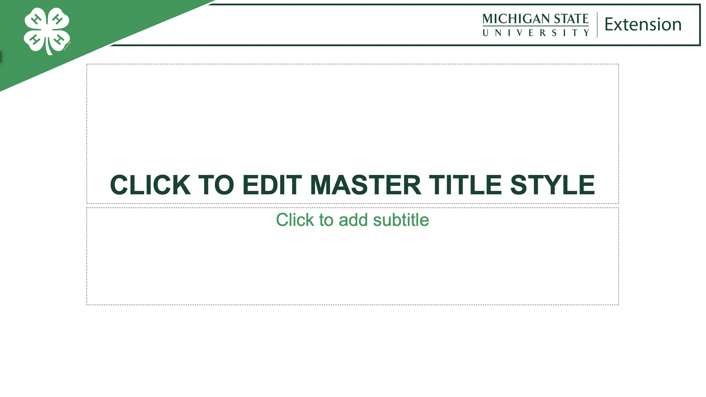 MSU Extension PowerPoint version 4-H 4